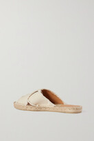 Thumbnail for your product : Castaner + Net Sustain Palmera Frayed Canvas Espadrille Slides - Cream
