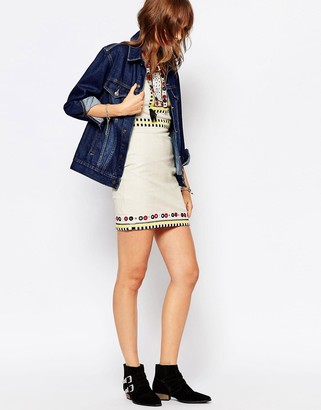 Pepe Jeans Canvas Dress With Beads & Tassles