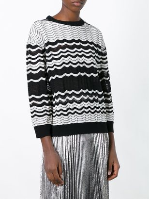 M Missoni scalloped pattern sweater