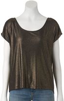 Thumbnail for your product : JLO by Jennifer Lopez glitter button-back top - women's