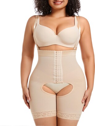 REYEOGO V Neck Bra Bodysuit Shapewear for Women Tummy Control Waist Trainer  Full Body Shaper Butt 