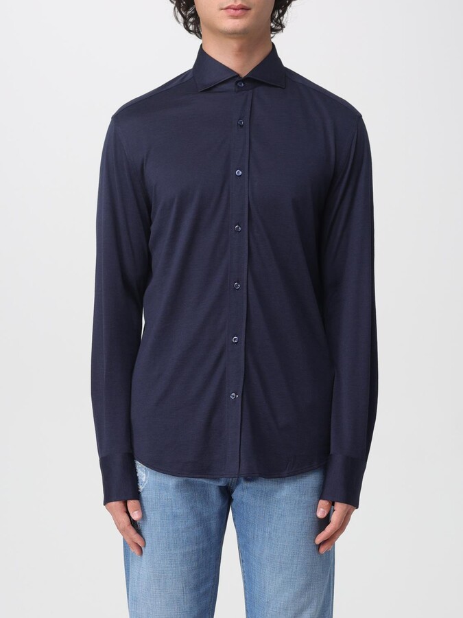 Brunello Cucinelli Shirt Men color Blue