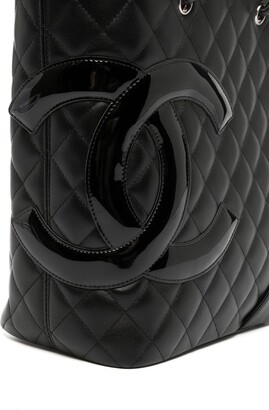 Pre-owned Chanel 2004-2005 Small Cambon Ligne Tote Bag In Black