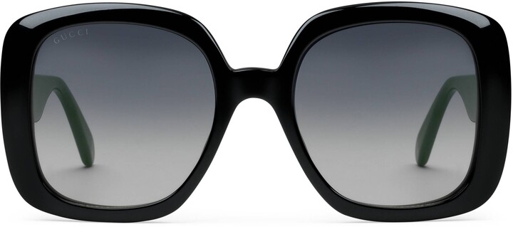 gucci square sunglasses with web