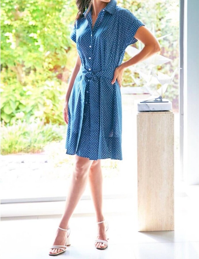 Finley Short Chantal Dress In Small Splash Dot