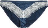 Thumbnail for your product : Elle Macpherson Intimates Duo lace-appliquéd stretch-satin briefs