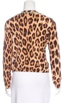 Thumbnail for your product : Blumarine Leopard Print Button-Up Cardigan