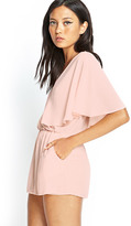 Thumbnail for your product : Forever 21 Flounce Surplice Chiffon Romper