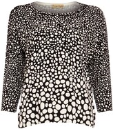 Thumbnail for your product : Phase Eight Piera Spot Print Top, Black/Ivory