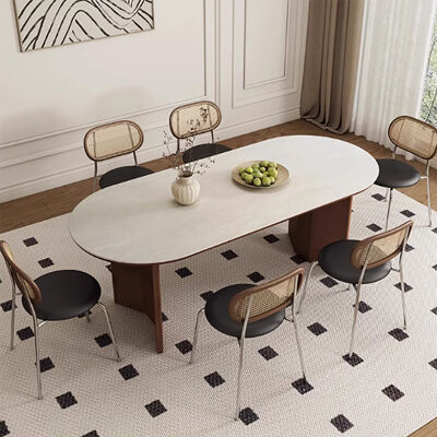 ASS Comfort Zone Oval Dining Table with Arched Legs