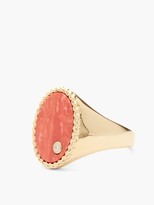Thumbnail for your product : Yvonne Léon Diamond, Coral & Gold Signet Ring - Orange Multi