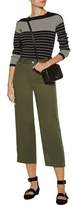Thumbnail for your product : Opening Ceremony Carpenter Cropped Satin-Trimmed Twill Wide-Leg Pants