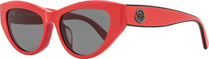 Moncler Women's Modd Alt Fit Sunglasses ML0258F 66A Red 53mm