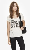 Thumbnail for your product : Express Scoop Neck Graphic Tee - Missouri Girl