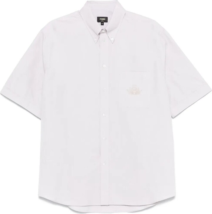 Fendi Crest Oxford Cotton Shirt