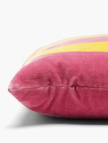 Thumbnail for your product : CHRISTINA LUNDSTEEN Zarah Striped Cotton-velvet Cushion - Pink Stripe