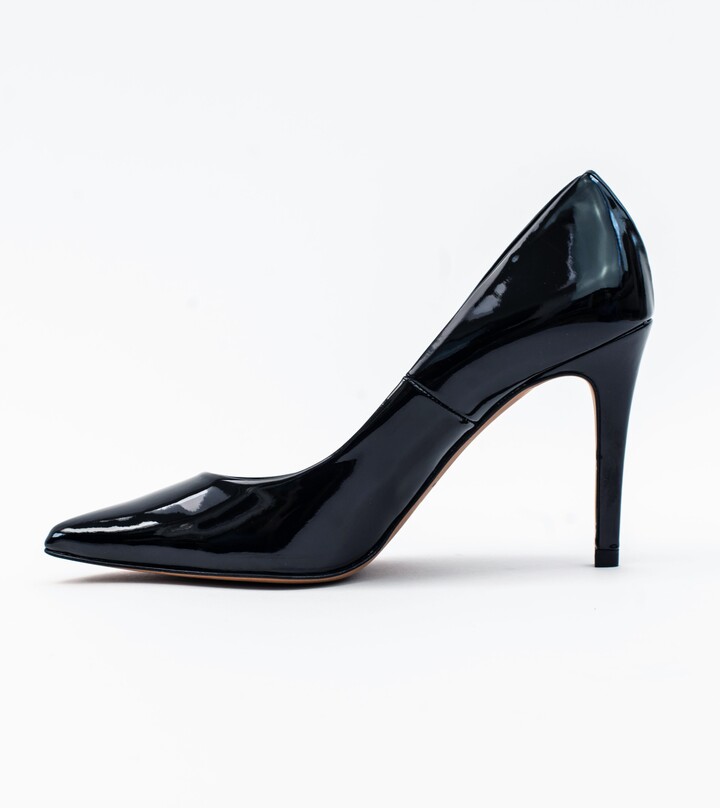 Allkind - Sophie Black Vegan Patent Stiletto Court - ShopStyle Heels