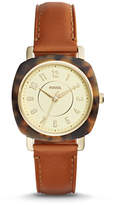 Thumbnail for your product : Fossil Idealist Three-Hand Luggage Leather Watch