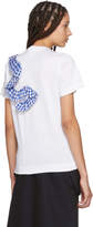 Thumbnail for your product : Facetasm White Gingham Ruffle T-Shirt