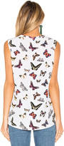 Thumbnail for your product : Equipment Lyle Butterfly Tank in White