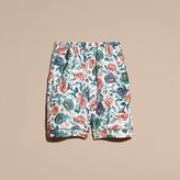 Thumbnail for your product : Burberry Watercolour Rose Silk Cotton Pyjama-style Shorts