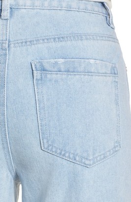 Missguided Women's Destroyed Ankle Straight Leg Jeans