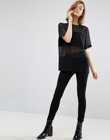 Thumbnail for your product : ASOS Woven T-Shirt In Sheer & Solid
