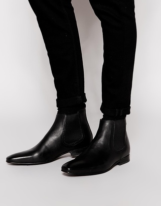 B.young Base London Thread Leather Chelsea Boots