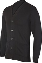 Thumbnail for your product : JBC Collection Mens Long Sleeve V Neck Button Front Cardigan Smart Casual Full Buttoned Cardi Jumper Plain Colour Black Navy Grey Beige