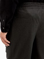 Thumbnail for your product : The Gigi - Cropped Straight-leg Wool-herringbone Trousers - Dark Green