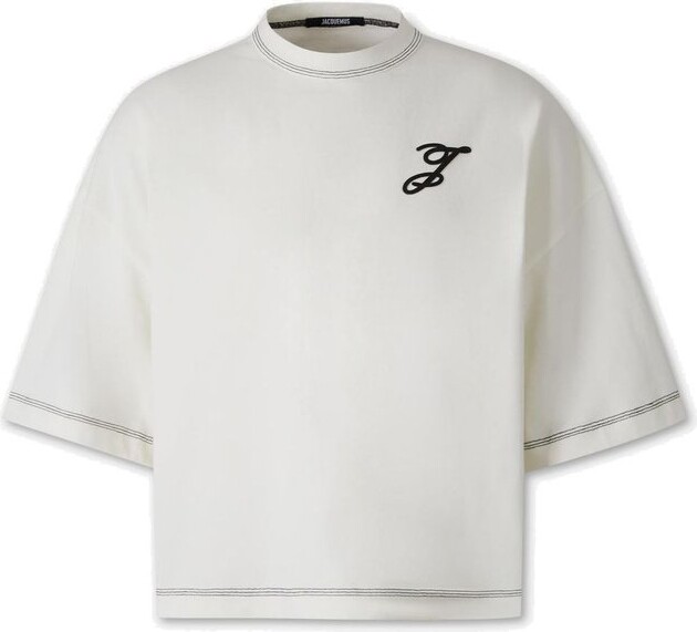 Jacquemus Contrast Stitched Round Neck T-Shirt