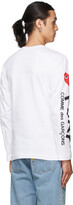 Thumbnail for your product : Comme des Garçons PLAY White Multi Hearts Big Logo Long Sleeve T-Shirt