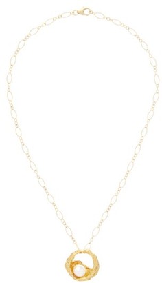 Alighieri Pearl Hoop 24kt Gold-plated Necklace - Gold
