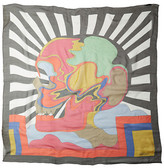 Thumbnail for your product : Alexander McQueen Psychedelic Skull Silk Twill Scarf