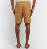 Thumbnail for your product : Nanushka Jem Checked Linen Drawstring Shorts - Yellow