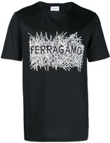 Thumbnail for your product : Ferragamo contrast logo T-shirt