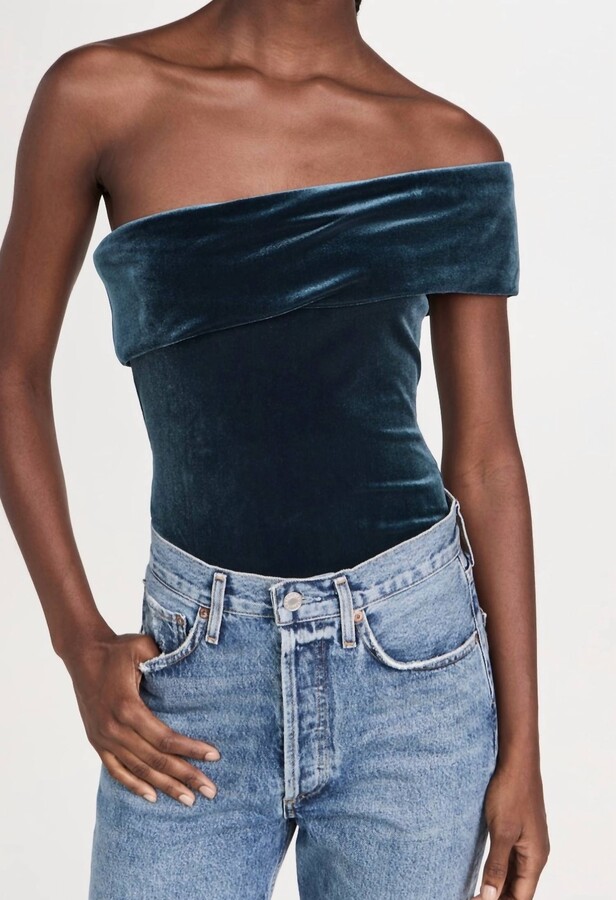 Bree Branded Thong Bodysuit In Blizzard