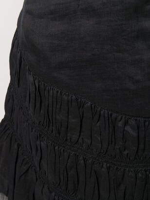 Isabel Marant tiered-gathereing A-line mini skirt