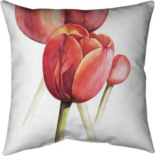 Begin Edition International Inc. Indoor / Outdoor Floral Square Throw Pillow Cover