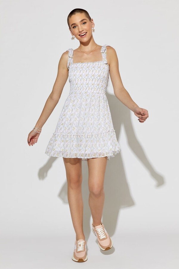 Christy Sleeveless Tweed Mini Dress - francesca's