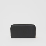 Thumbnail for your product : Burberry Monogram Motif Grainy Leather Ziparound Wallet