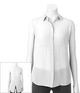 Thumbnail for your product : Apt. 9 split-back crepe blouse