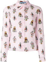 Prada - chemise imprimée - women - Soie - 42