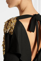 Thumbnail for your product : Alexander McQueen Embellished crepe gown