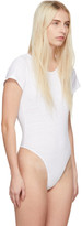 Thumbnail for your product : RE/DONE White 1960s Slim Tee Bodysuit