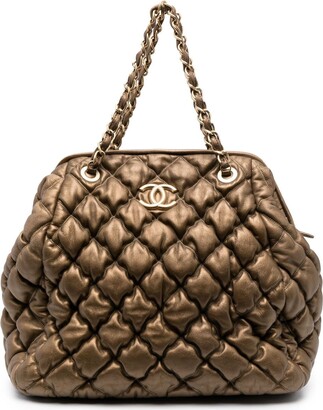 Chanel Pre-owned Women's Leather Tote Bag - Gold - One Size