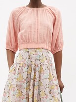 Thumbnail for your product : Loup Charmant Mer Organic-cotton Crop Top - Pink