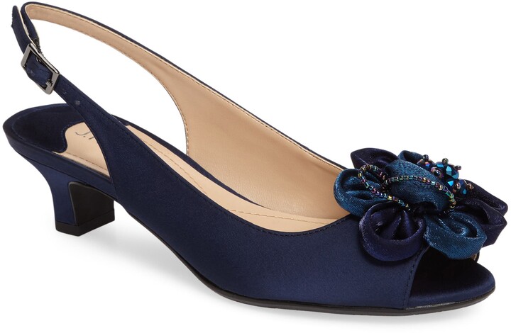 Navy blue low heel dress shoes Outlet