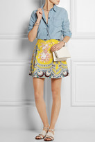 Thumbnail for your product : MSGM Printed cotton-twill mini skirt