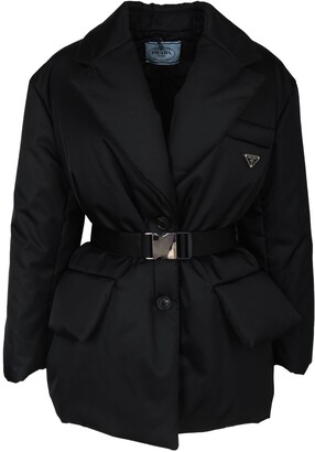 prada nylon belted jacket